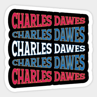 TEXT ART USA CHARLES DAWES Sticker